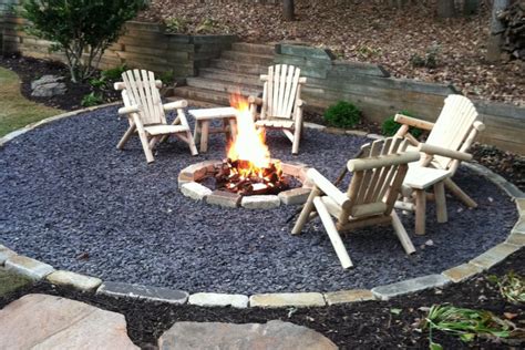 cheap fire pit area